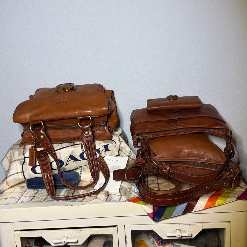 Coach Bleecker Burnished Whiskey Set - Shopper, Med Duffle, Slip Demi, Wallet - Picture 9 of 16